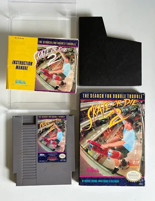 Skate or Die 2: The Search for Double Trouble (Nintendo NES, 1992) CIB Complete - Image 1 of 4