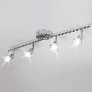 Modern 4 Light Track Lighting Kit LED (Chrome) - Picture 1 of 8