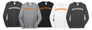 Sam Houston State University Bearkats Classic Arch Text Tee Long Sleeve T-Shirt - Picture 1 of 10