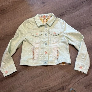 Matilda Jane Collins Denim Jean Jacket Girls Ruffled Sleeve, Size 12 - Picture 1 of 16