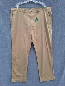 Pantalones chinos elásticos cómodos LL Bean 44X32 beige Coolmax Coastal Dune nuevos con etiquetas - Imagen 1 de 9