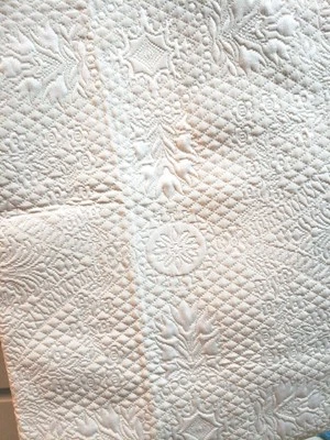  Algodón Matelasse Estilo Como Edredón Remanente Tapicería Cortinas Decoración Crema 55"×46 Foto 1 de 2