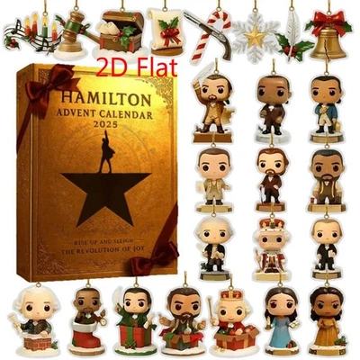 24 x Hamilton Broadway Musicals Christmas Advent Calendar Blind Box Pendant 2D