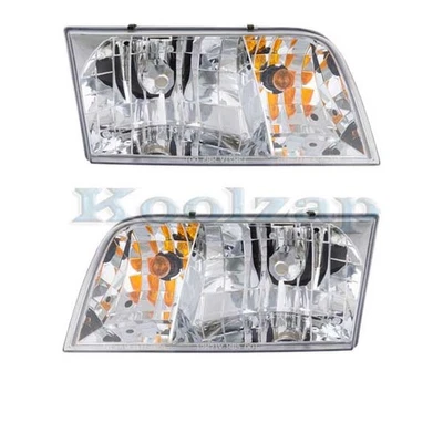 Para 98-11 Crown Vic Faro Faro Halógeno Luz Lámpara con Bombilla JUEGO DE PAR Foto 1 de 4