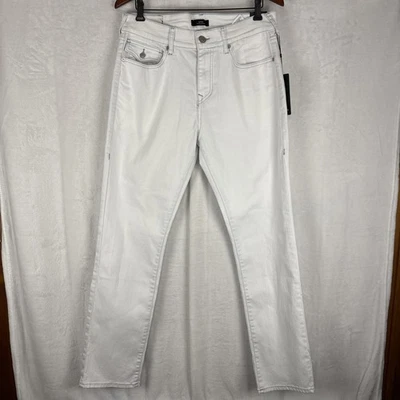 True Religion Jeans Geno Relaxed Slim Mens 32x32 White Flap Pockets NWT - Image 1 of 4