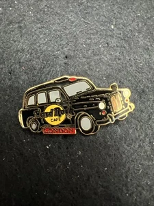 London England Hard Rock Cafe Lapel Pin Black Hackney Automobile Car - Picture 1 of 3