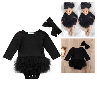 Baby Girls Tulle Mesh Bodysuit Party Romper Dress Spring Prom Ball Outfit Tutu