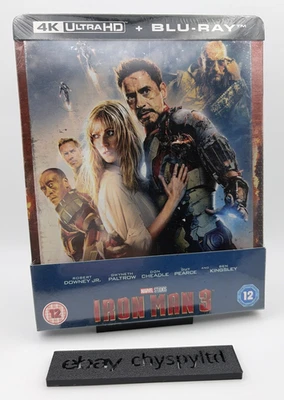 Iron Man 3 : 4K Ultra HD + Blu-ray UK Zavvi Exclusive STEELBOOK New & Sealed - Image 1 of 4