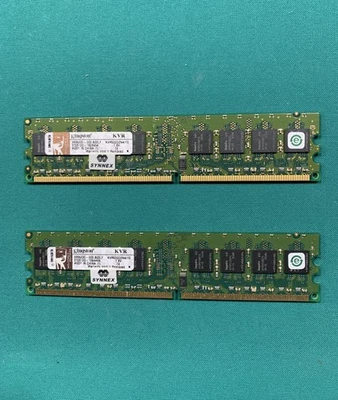 2X Kingston RAM 1 GB DIMM 533 MHz DDR2 SDRAM Memory (KVR533D2N4/1G) - Image 1 of 2