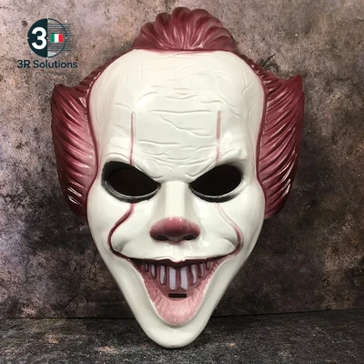 Maschera Horror Clown Resurrezione Pieno Faciale Oggetto Di Scena Casa Stregata - Immagine 1 di 4