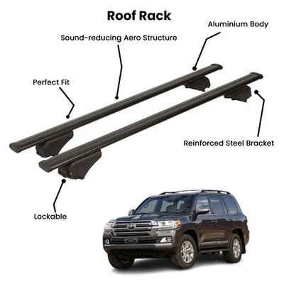 2 Pcs Black Cross Bars for  TOYOTA  LAND CRUISER SUV 2021- - Image 1 of 4