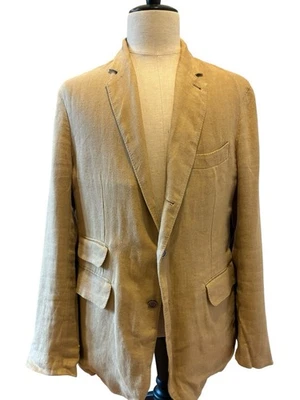 Abrigo Blazer Hombre 1924 42R Kennedy Chaqueta 100% Lino/Excelente Foto 1 de 4