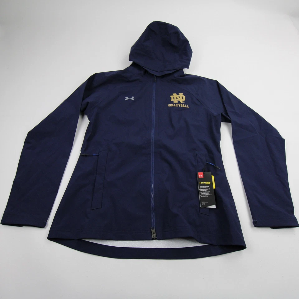 Chaqueta de lluvia Notre Dame Fighting Irish Under Armour HeatGear para mujer azul marino nueva Foto 1 de 1