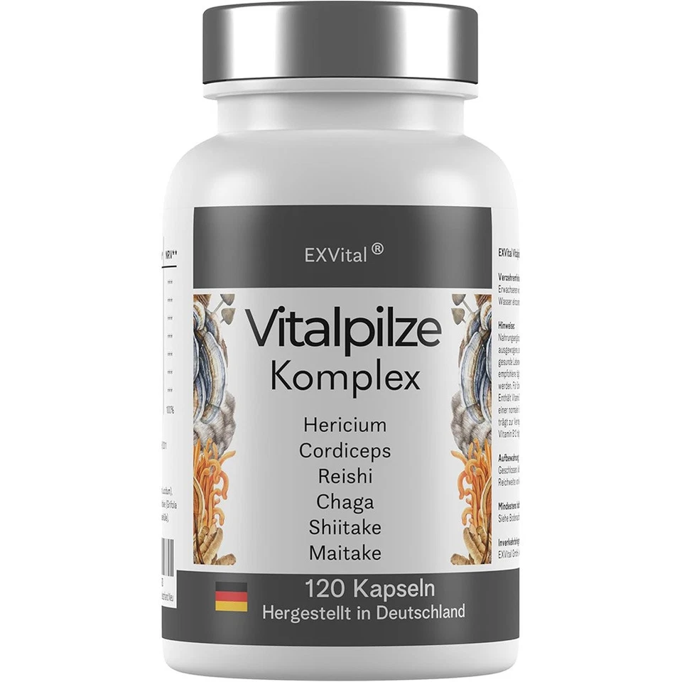 Vitalpilze Komplex- Hericium, Cordyceps, Reishi, Chaga, Shiitake & Maitake - Bild 1 von 4