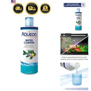 Water Clarifier 16 Fl Oz Clear Cloudy Fish Tank Water Safe For Fish Plants - Picture 1 of 9