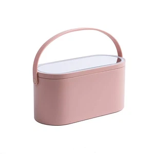 Travel Makeup Organizer Box with LED Mirror, Portable Makeup Case Touch Switc... - Picture 1 of 6
