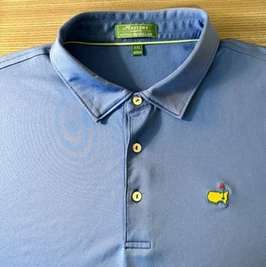Masters Collection x Peter Millar Men's 2XL Performance BLUE Polo Shirt - READ - Picture 1 of 8