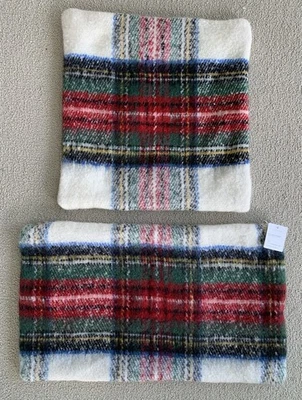 (2) Pottery Barn Stewart клетку наволочки ~ квадратный и прямоугольник новый с Ярлыками уютный пушистый - Изображение 1 из 4