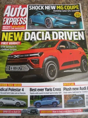 AUTO EXPRESS JUL 2024 MG COUPE DACIA DRIVEN POLESTAR 4 YARIS CROSS AUDI A5 - Image 1 of 3