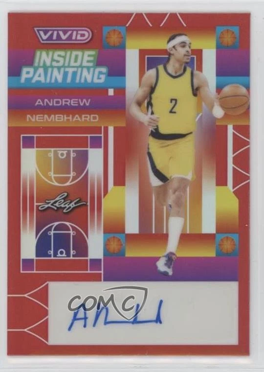 2022 Leaf Vivid Inside Painting Red /35 Andrew Nembhard #IP-AN1 Rookie Auto RC - Image 1 of 2