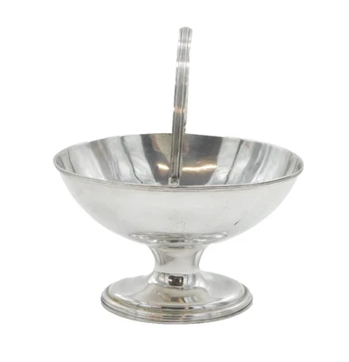 George III Sterling Silver Pedestal Swing Handle Sugar Basket Antique 1792 - Image 1 of 4