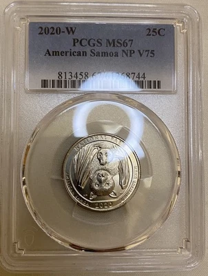 2020-W American Samoa Quarter PCGS MS67 - Image 1 of 4