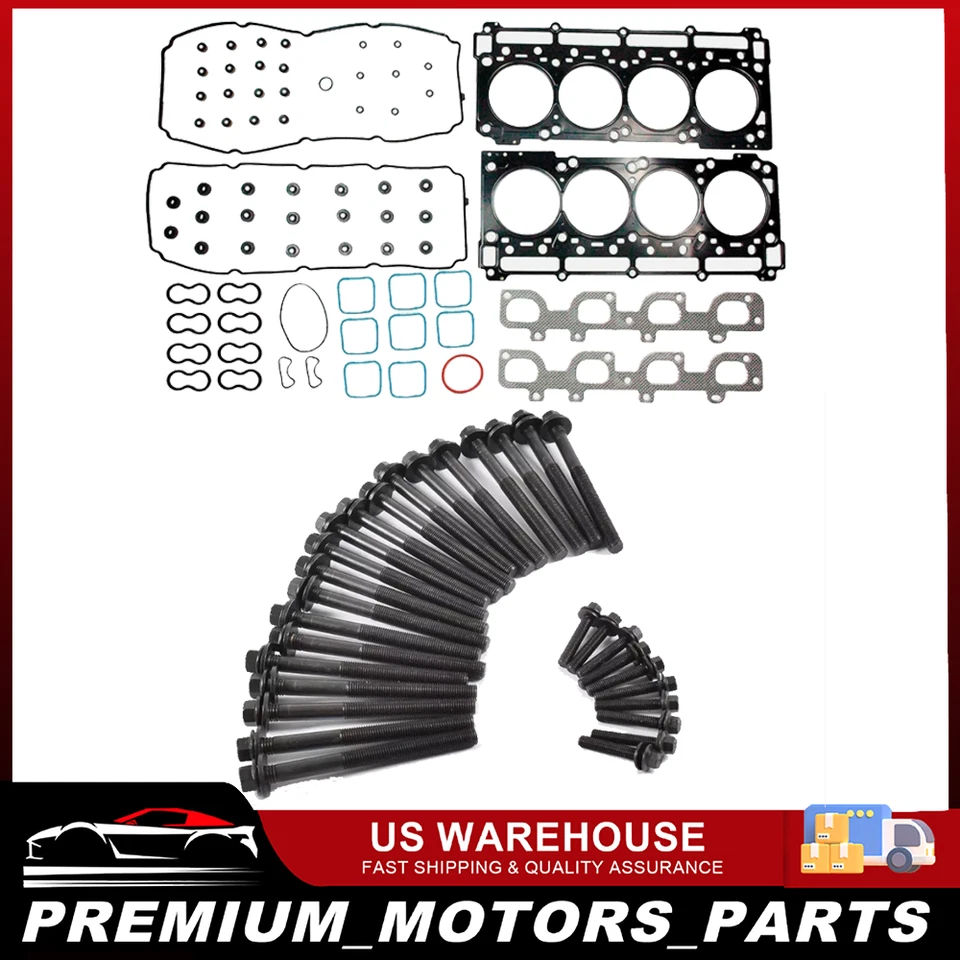 for 2011-2020 Chrysler Dodge Jeep Ram 6.4L V8 Cylinder Head Gasket Bolts Set Foto 1 de 4
