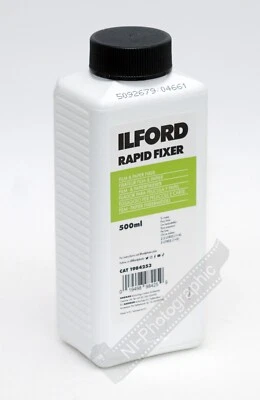 Ilford Rapid Fixer 500ml Black & White Liquid Film and Paper Fixer Free Delivery - Image 1 of 4