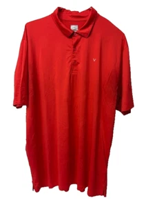 Callaway Shirt Mens XXL Red Texture Stripe Golf Polo Opti Dri Performance Active - Picture 1 of 7