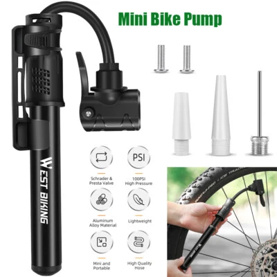 Mini Bicycle Pump Portable Bike Tyre Inflator Hand Pump Schrader Presta Valve AU - image 1 of 4