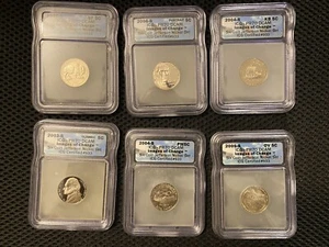 2003-2006 6 Coin Jefferson Nickel Set, Images of Change, ICG - PR70 DCAM - Picture 1 of 8