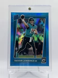 2021 Optic Trevor Lawrence Aqua Prizm Rated Rookie RC /299 Jaguars #201 - Picture 1 of 2