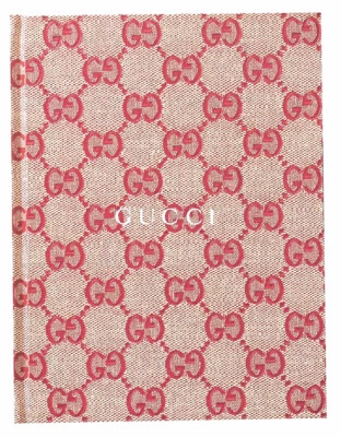 Gucci 'My Scrapbook' GG Monogram Hardcover Notebook Red Size 7.3 x 5.6" NEW - Image 1 of 4