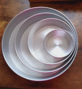 Mirro 4-stufiges rundes Aluminium Kuchenform Set in OVP Hochzeitstag - Bild 1 von 8