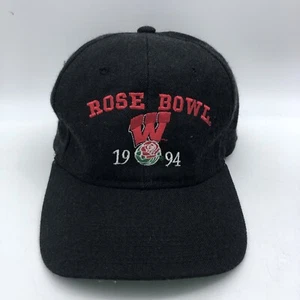 1994 Wisconsin Badgers Rose Bowl Snapback Hat Black Headmaster Vintage. - Picture 1 of 7
