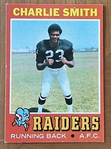 1971 Topps - Charlie Smith - “Blank Back” #21 Oakland Raiders - Picture 1 of 2