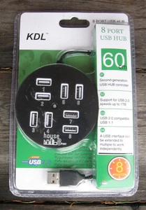 KDL 8-Port USB Hub, UBS INTERFACE 2.0 kompatibel. - Bild 1 von 5