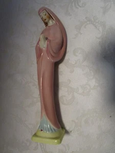 Vintage Art Deco Coventry Porcelain Angular Virgen Mary Figurine 10.6” t 1940’s - Picture 1 of 12