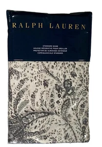 Ralph Lauren Home Dover Street Gwendolyn Grey print Standard pillow Sham rt $185 - Picture 1 of 3