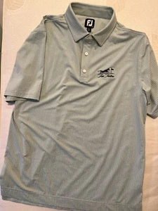 FJ FootJoy foot joy Fox Hollow poly spandex polo golf Shirt mens sz Large Green - Picture 1 of 9
