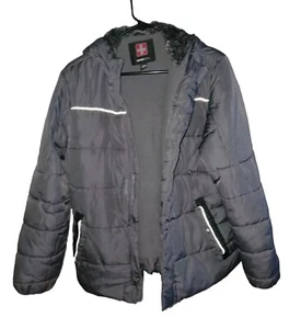 NWOT Boys Swiss Tech Youth Black Puffer Winter Jacket Zip Up XL 14-16 - Picture 1 of 8