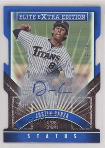 2015 Elite Extra Edition Status Blue Die-Cuts Prospects /50 Justin Garza Auto