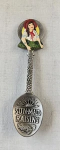VTG Souvenir Pewter Advertising 3D Spoon Franklin Mint Country Store CA SUN-MAID - Picture 1 of 6
