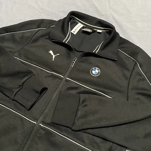 Puma BMW Motorsport Jacket Men’s Small Black T7 Track Licensed Full Zip Racing - Picture 1 of 16