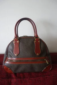 Mulberry Bowling Scotchgrain Leather Brown Grey Bag - Picture 1 of 10