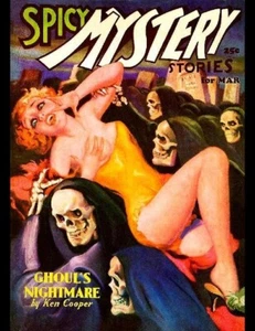 SPICY MYSTERY Pulp Cover Very Sexy Illustration 11x14 Print MARCH 1936 - Picture 1 of 1