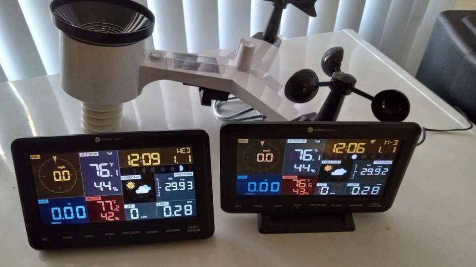 With 2 displays  ambient Weather WS-2902d WiFi  Solar Powered Wireless Station h - Image 1 of 3