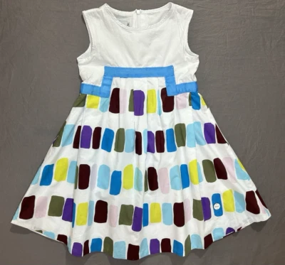 Vestido Christian Dior sem mangas crianças meninas 8 anos plissado forrado artístico *LEIA - Imagem 1 de 4