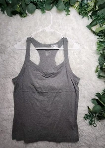 [840] Danskin sportliches Tanktop Damen Gr. XL grau Stütz-BH  - Bild 1 von 9