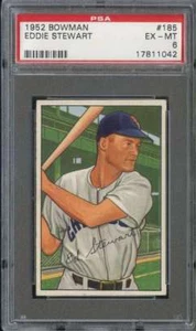 1952 Bowman #185 Bud Stewart PSA 6 White Sox schön zentriert * ADT6231 - Bild 1 von 2